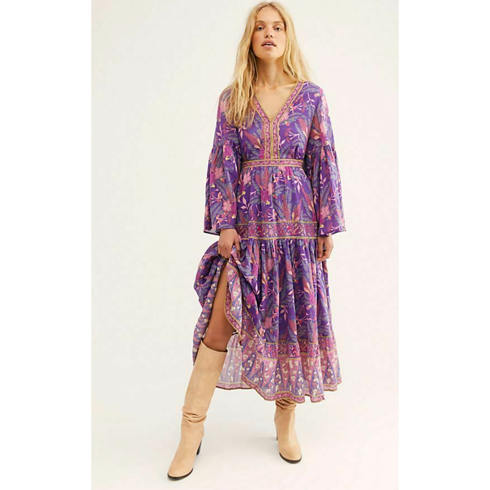 Spell & the Gypsy Collective Bianca Boho Maxi Lavender Wisteria Dress - Picture 4 of 15